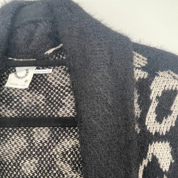 Anthropologie Akemi + Kin Louise Leopard Print Cardigan Sweater - Picture 7 of 10